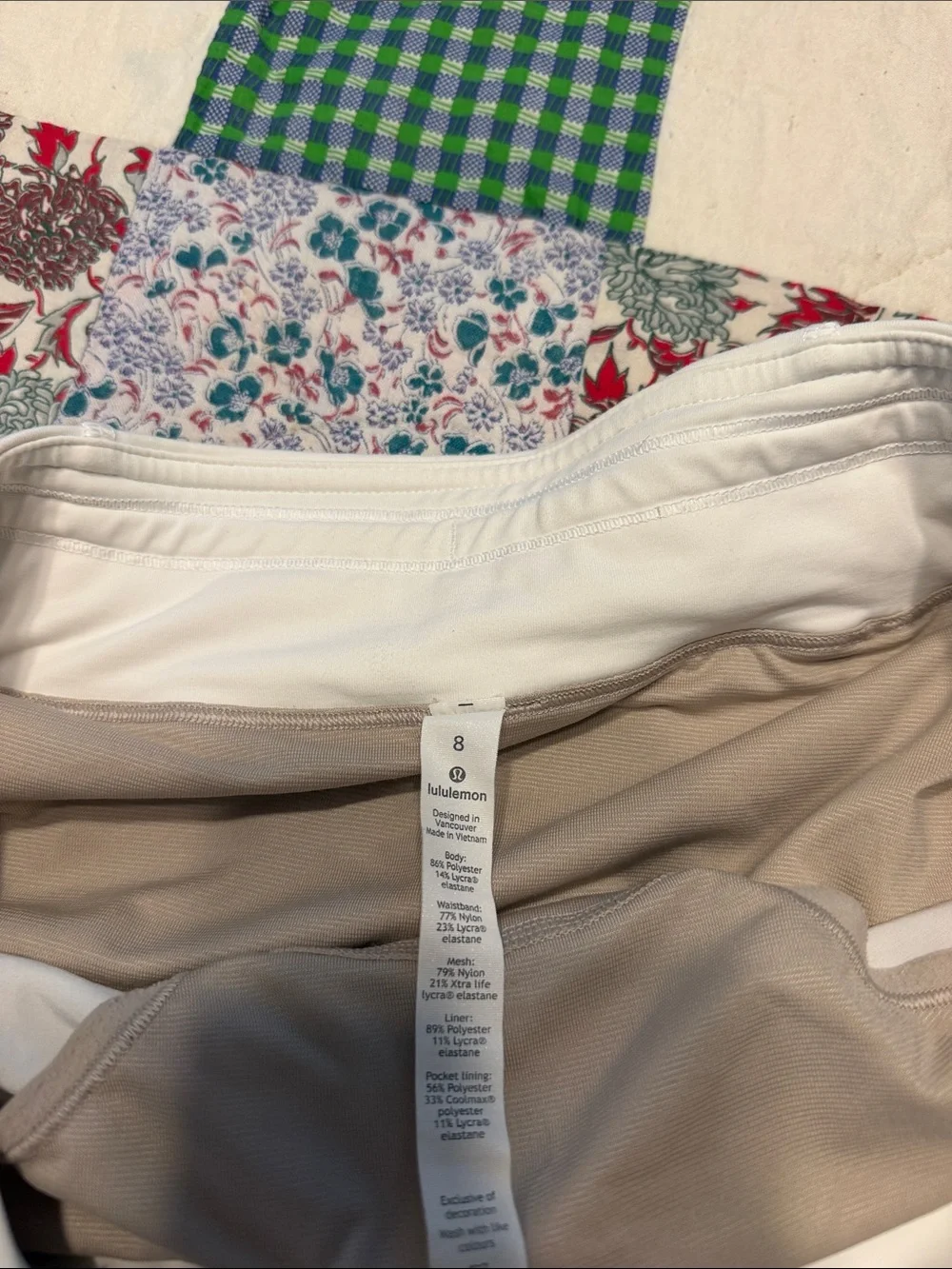 lululemon athletica White Athletic Shorts with Liner